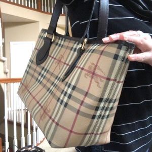 Authentic Burberry haymarket tote